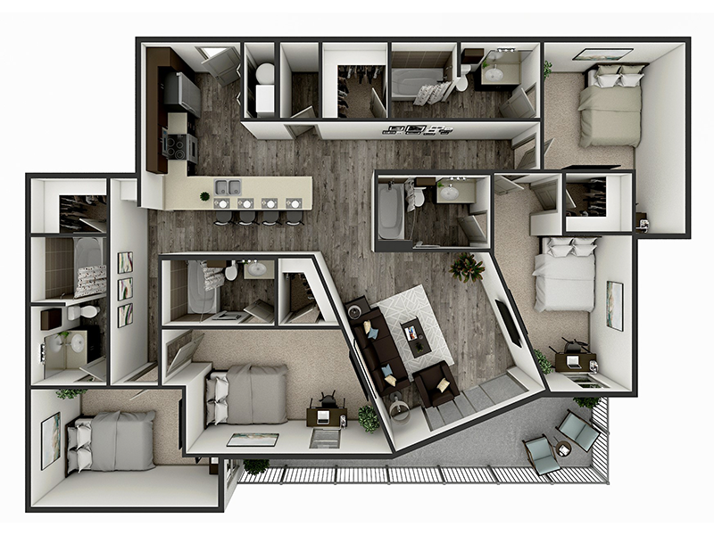 D4 Floor plan layout