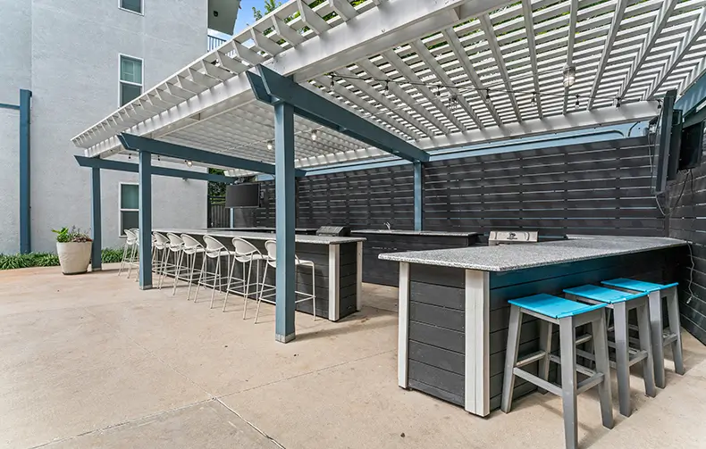 outdoor lounge area